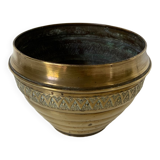 Selency brass pot cover x Monoprix Croisé Laroche