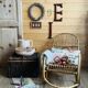 Children's rattan rocking chair