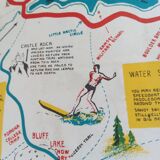 Affiche touristique Big Bear Lake (Californie) 1947