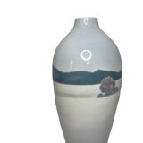 Royal Copenhagen (attributed to) 20th century polychrome porcelain vase