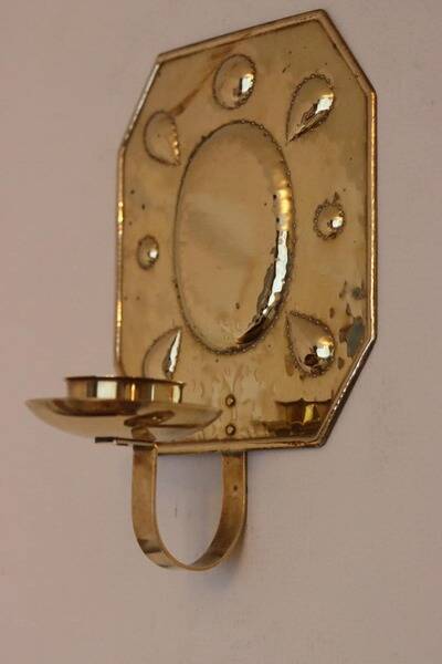 Pair of mid-century brass Swedish sconces