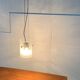 Glass and metal pendant lamp from the German space age by Glashütte Limburg, 1960s.