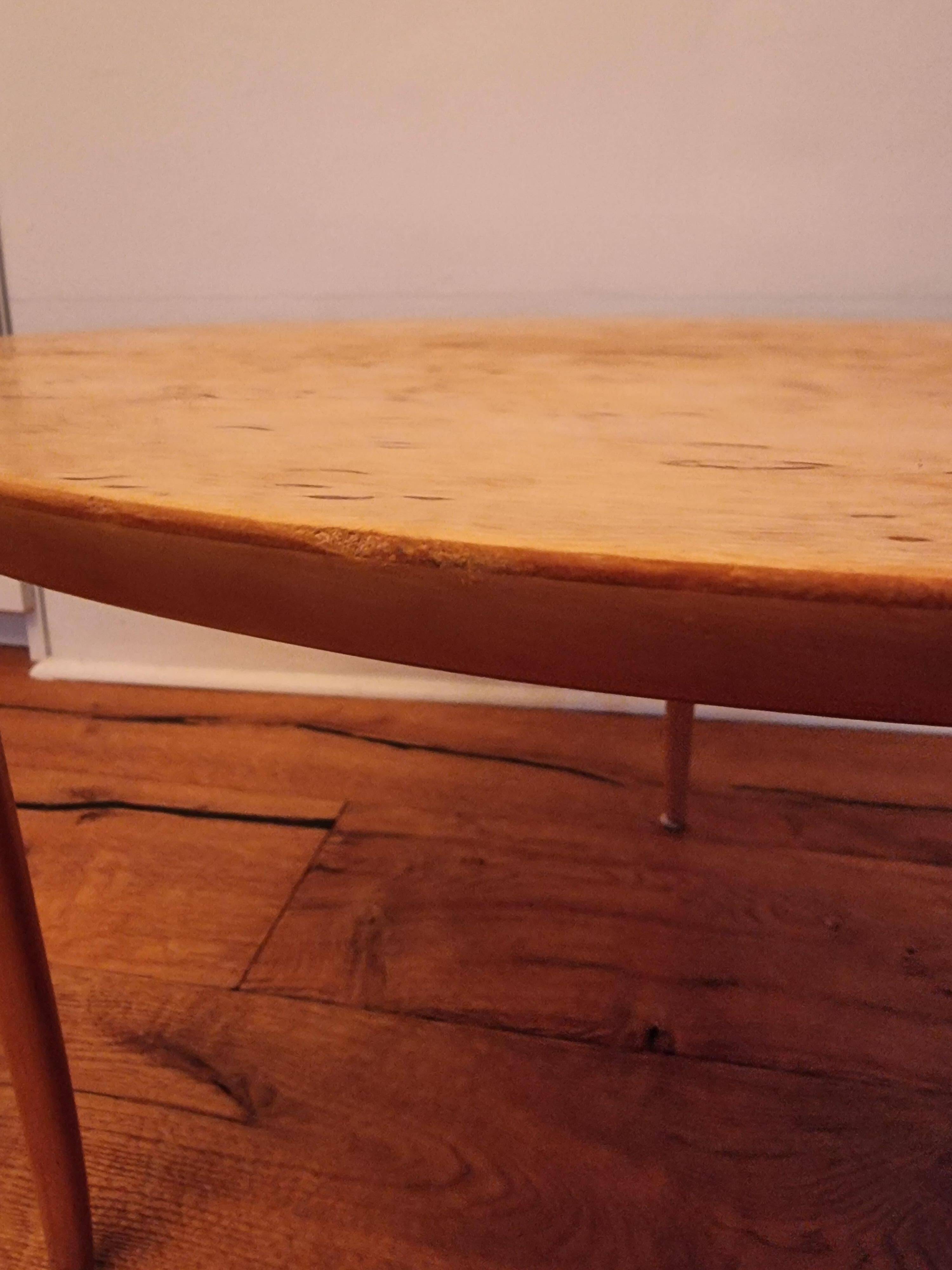Table d'appoint « Annika » de Bruno Mathsson, en bouleau, style scandinave moderne, datée de 1974