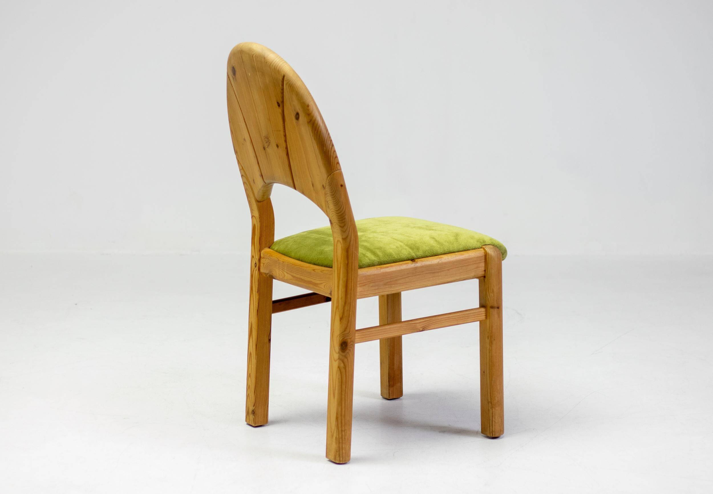 The Modern Scandinavian Oregon Pine Mid-Modern Dining Set - 4 Accent Chairs and 2 Armchairs
