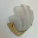 Vintage wall lamp, brass and sandblasted glass, France 1960