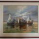 Oil on canvas Marine "The Boats"