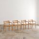Ensemble de 4 fauteuils "Mod. 67" en chêne par Niels Moller