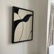 Tableau relief noir et beige
