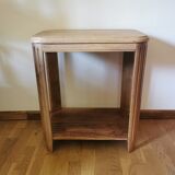 Solid walnut art deco pedestal table