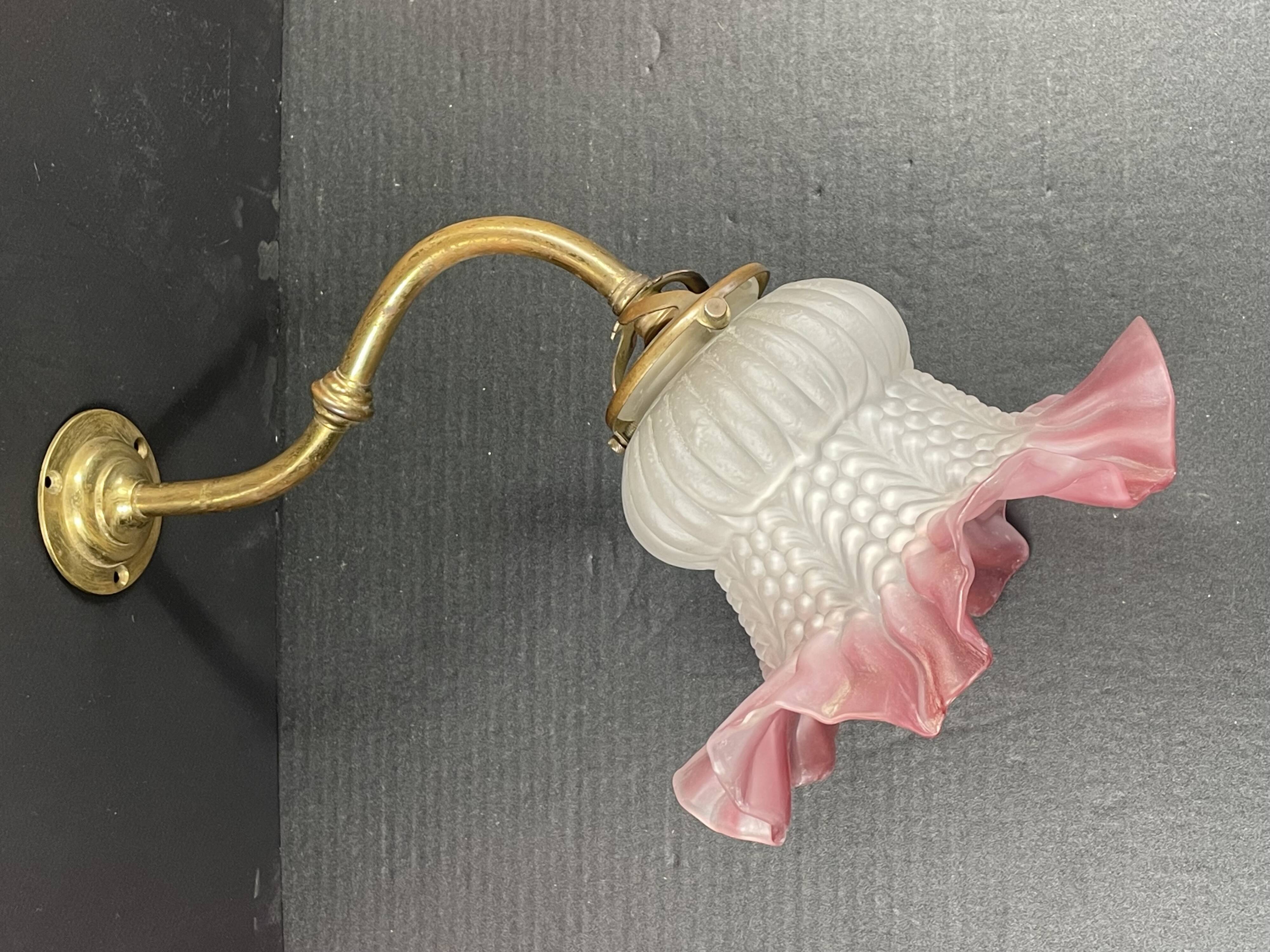 swan neck and tulip wall light circa 1940