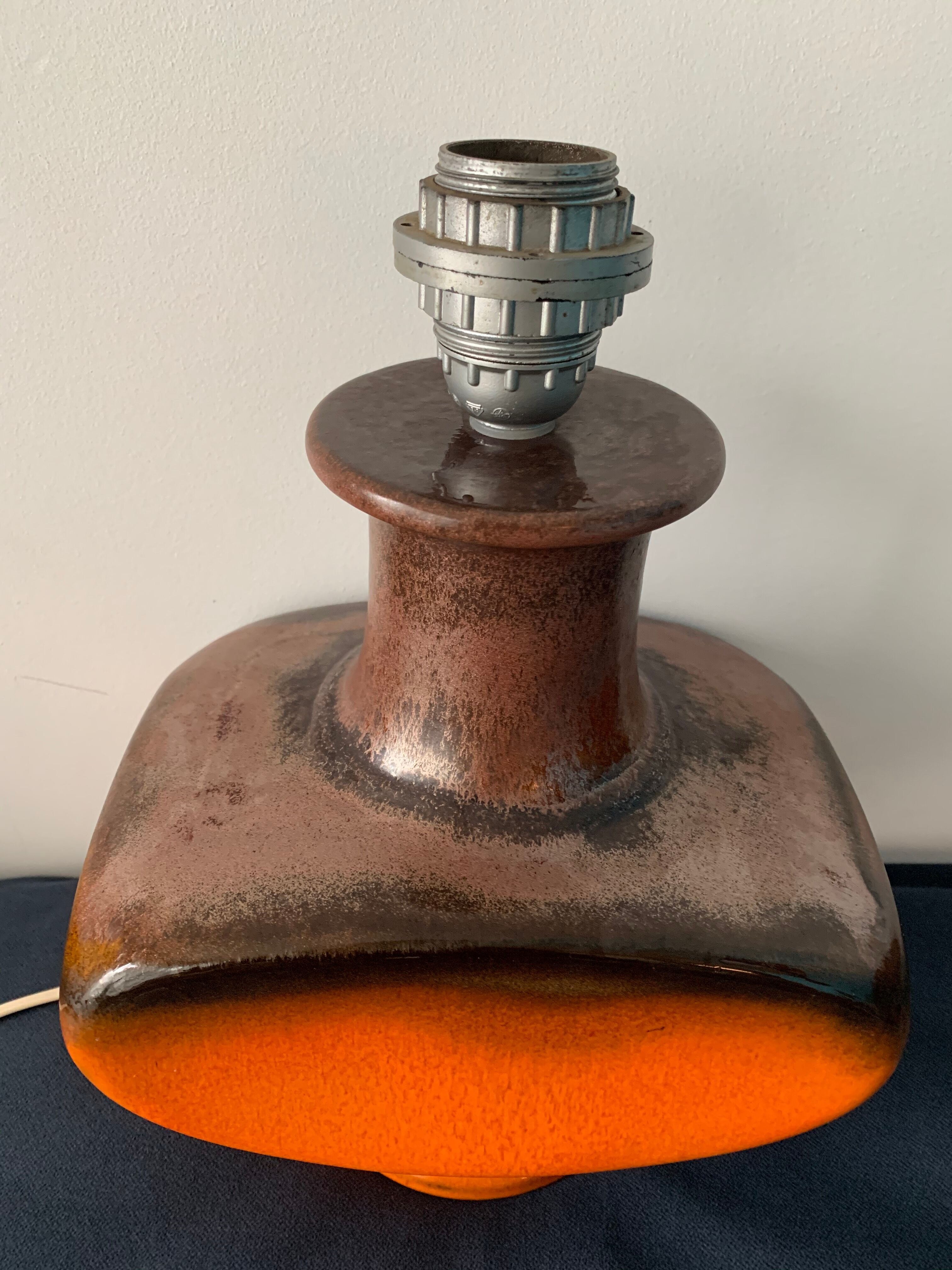 Pied de lampe céramique vernie Cari Zalloni pour Steuler 1970
