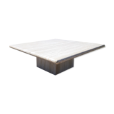1970s travertine coffee table in italian design