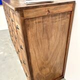 Vintage workshop furniture with 24 drawers in solid pine – 1950s