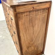 Craftsman's cabinet with 24 drawers in solid pine, 1950s.