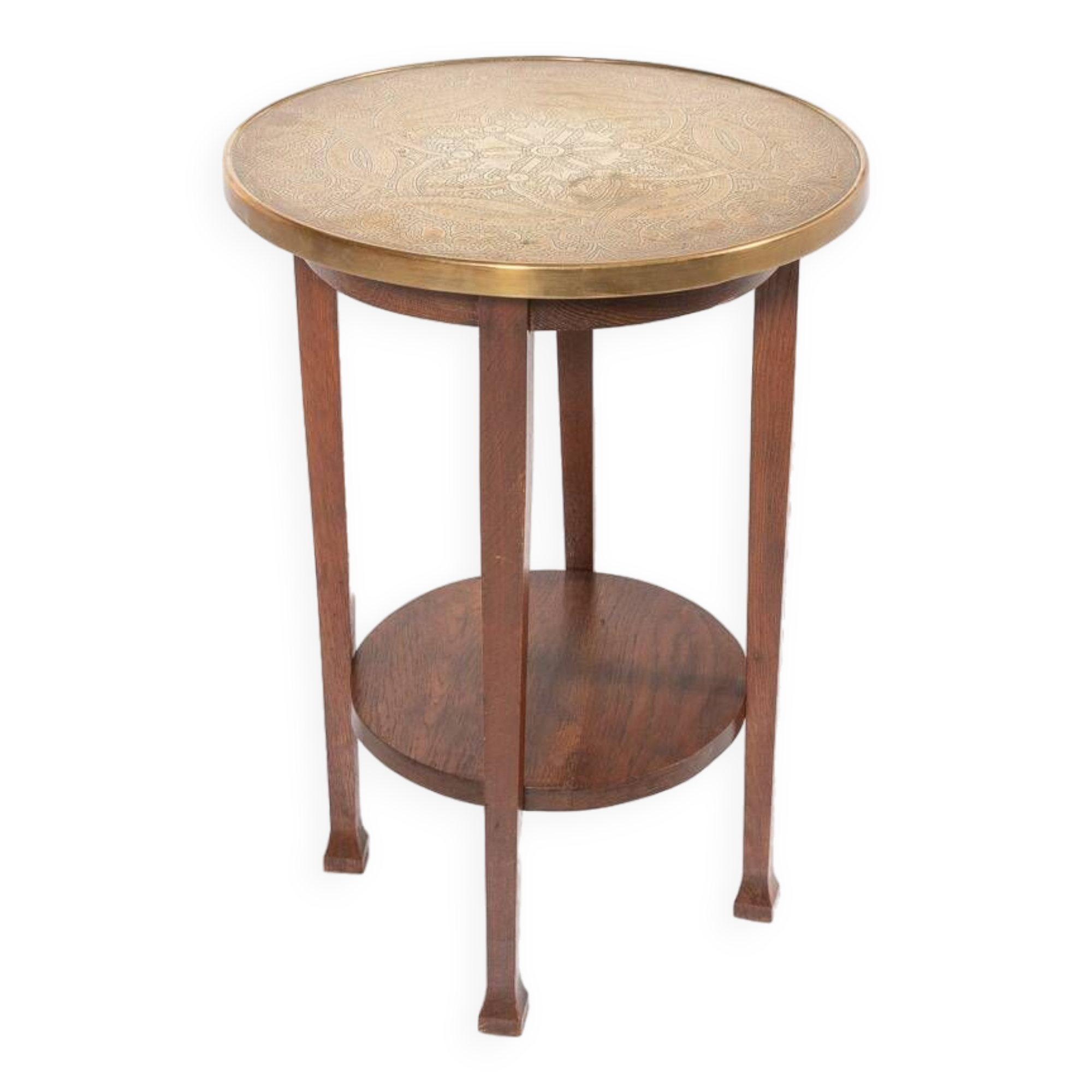 Mid-Century side table with brass top, 1960’s