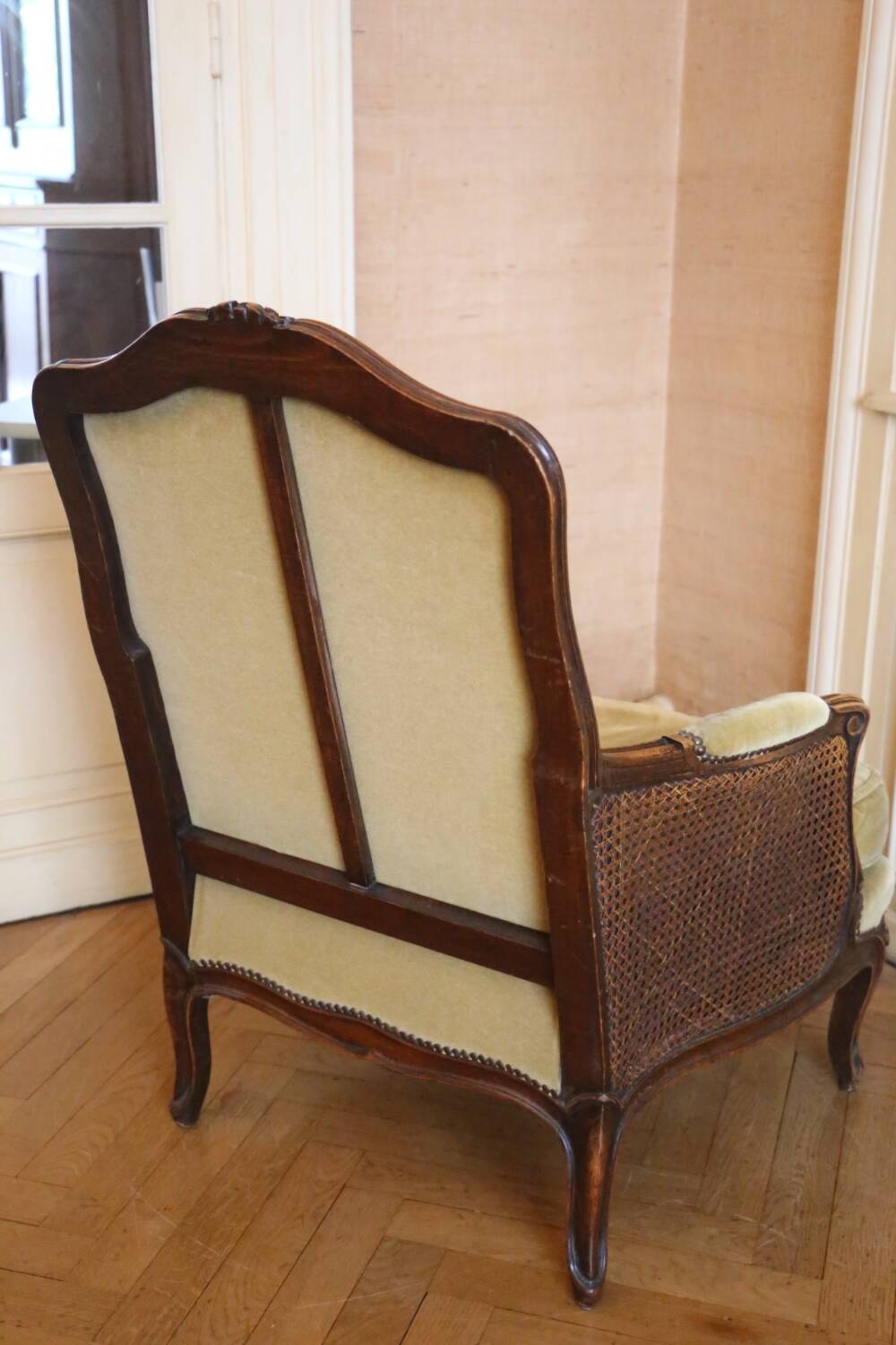 Cane shepherdess armchair, around 1930
