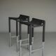 Minimalist Bar Stools by Ruud Jan Kokke, 1980s. Set of 2