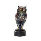 Vintage cloisonné owl