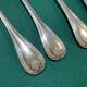 Set of 4 large silver-plated metal forks by Christofle, Malmaison model.