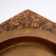 Large square brass and epoxy trinket tray with seed inclusions