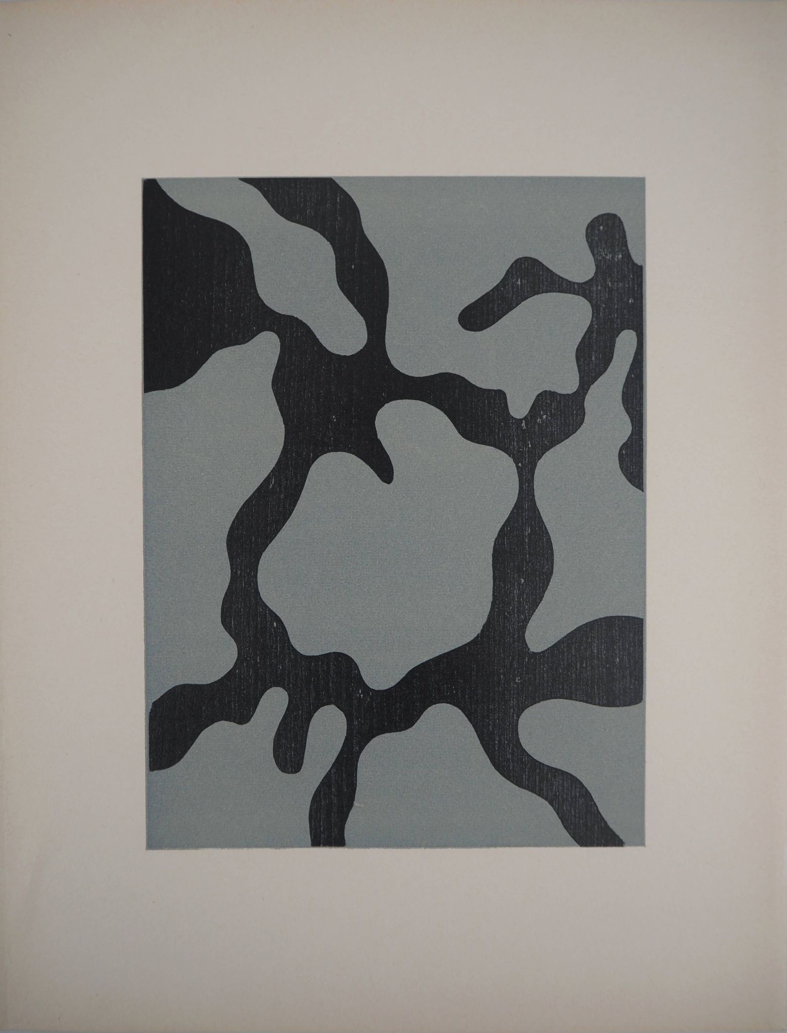 Jean arp : relief i - bois gravé original