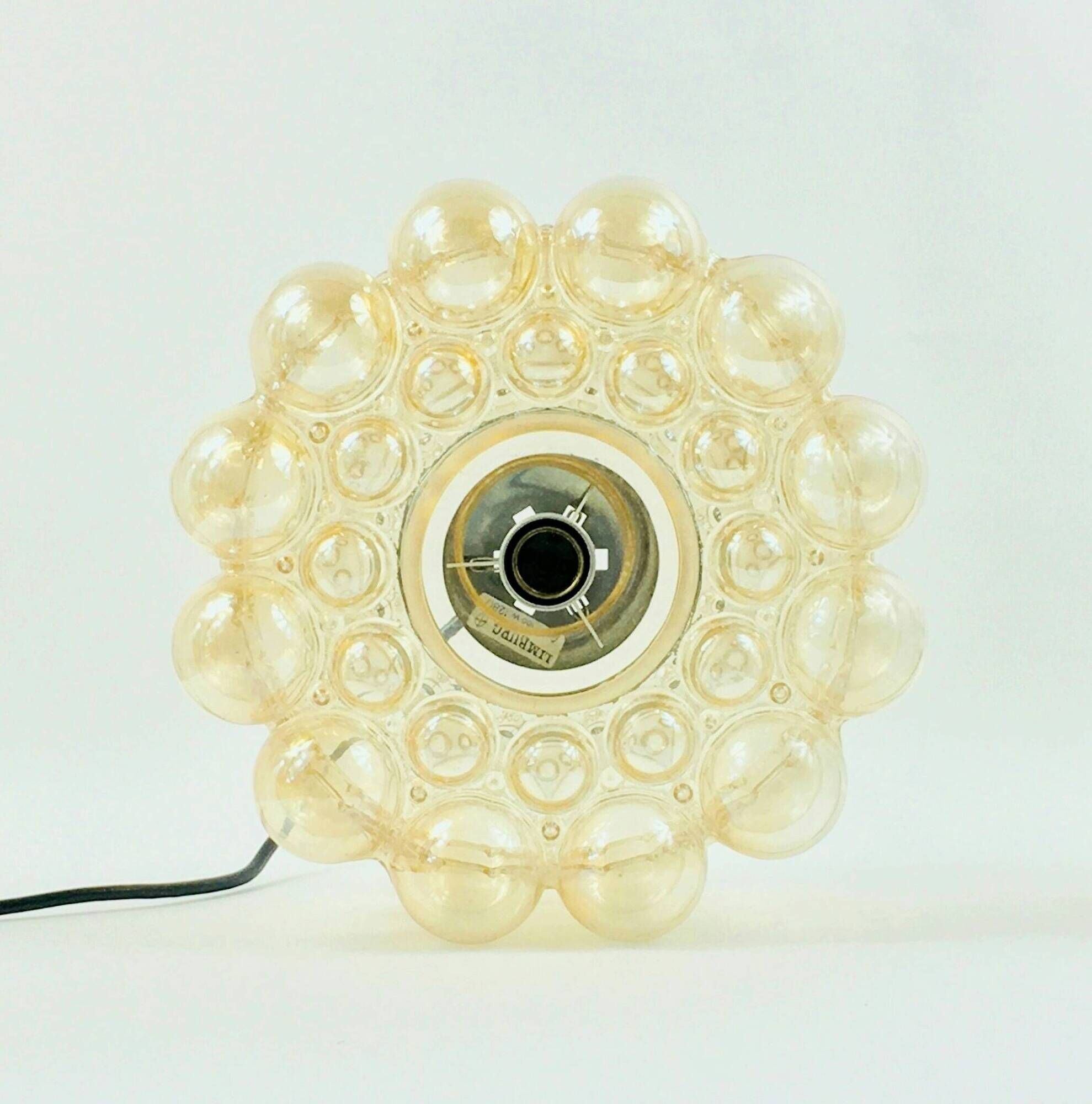 Mid Century Bubble Glass Pendant Light by H.Tynell for Limburg, 1960s/1970s