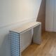 Tile console ceramic mosaic white black