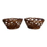 Two wicker baskets