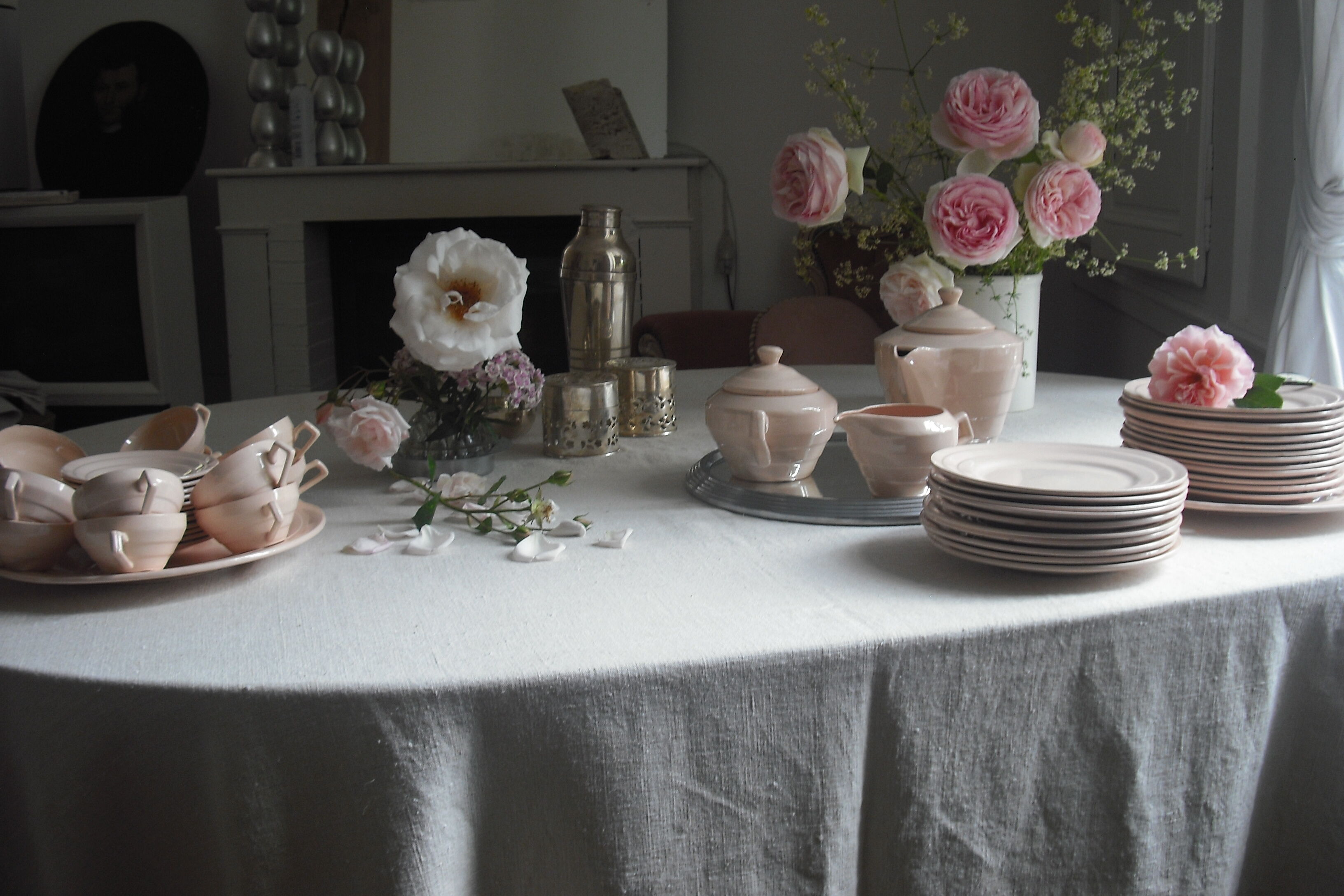 Coffee service powder pink 52 parts 1930