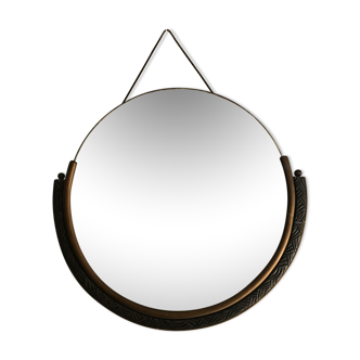 Round mirror art deco 1930 64 x 67 cm