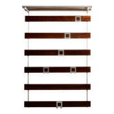 Coat rack in rosewood and metal