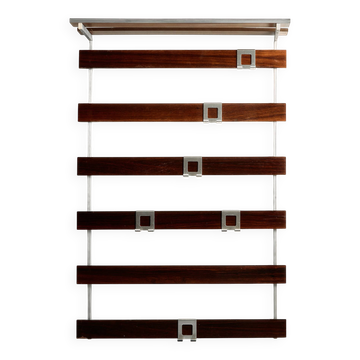 Coat rack in rosewood and metal