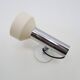 Adjustable wall spotlight in chrome-plated and white lacquered metal. 1970s