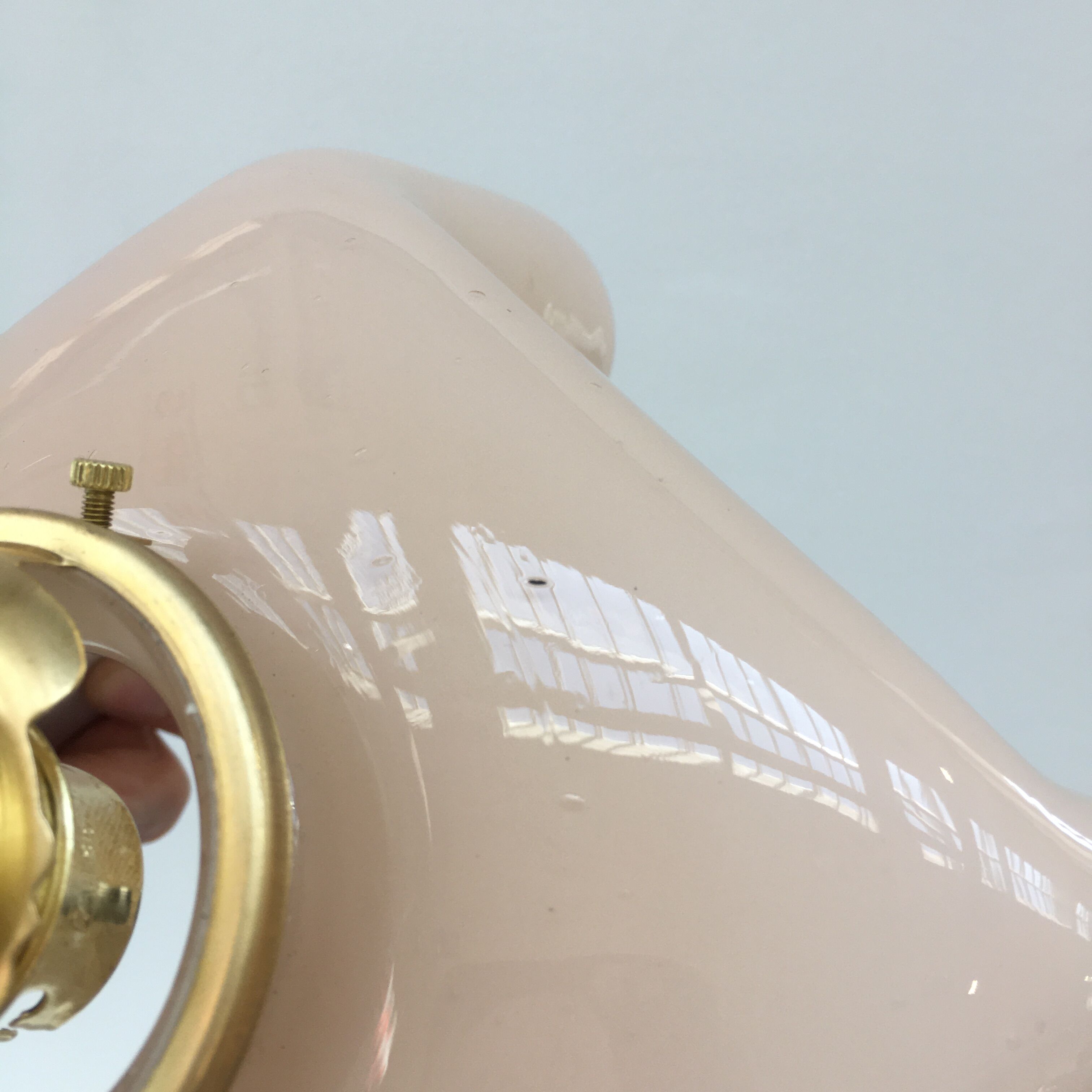 Vintage pendant lamp in pink opaline