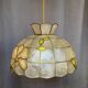 Capiz shell and brass pendant light