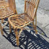 4 rattan chairs from the 1960s