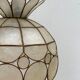 Mother-of-pearl and brass pendant lamp vintage circa 1960