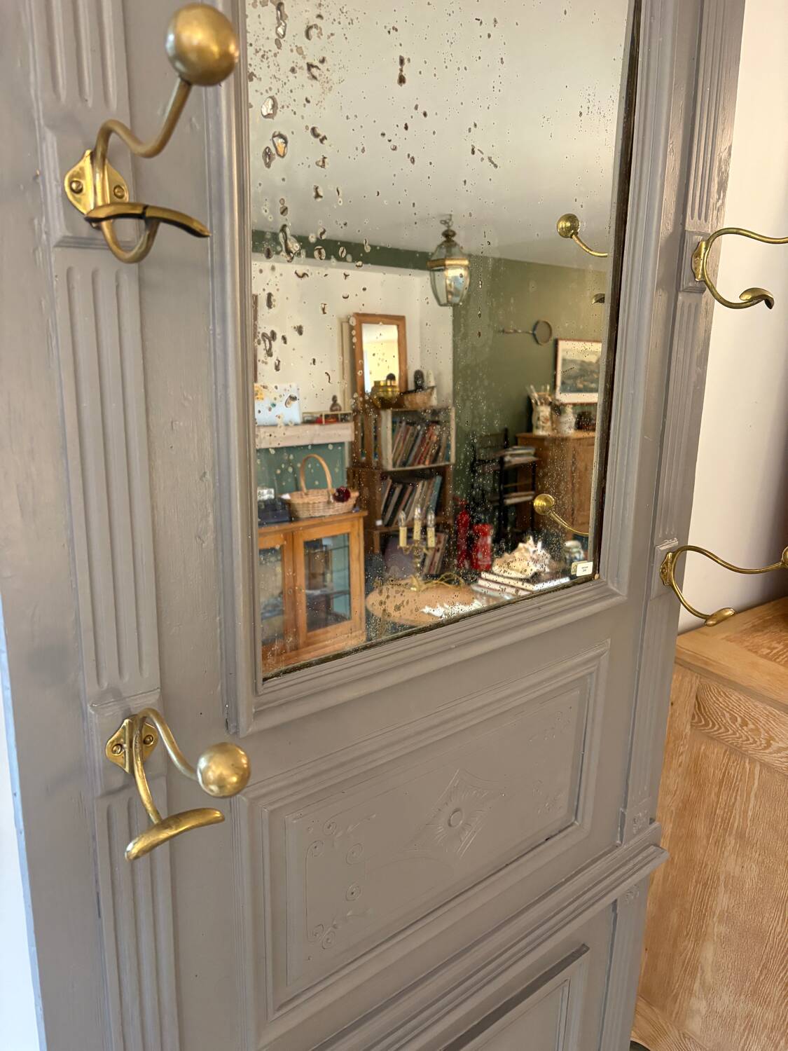 Louis XVI style cloud gray wardrobe