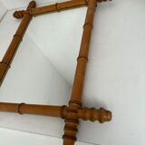 Turned wooden mirror bamboo style 1900s