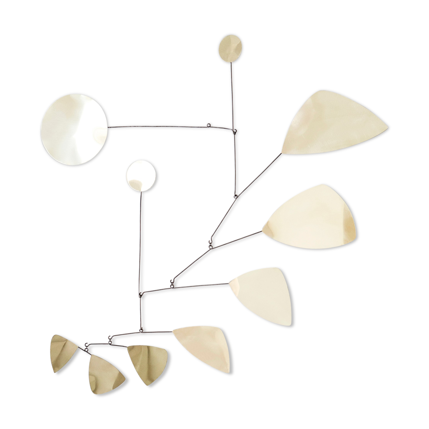 Modernist brass mobile 65 x 70cm