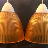 Set of 2 Corep suspensions with glass shade
