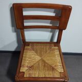 Chaise paillée style pierre cruege