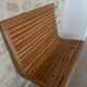 Train bench or metro in wood 1900 with its luggage rack