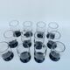 12 medium glass cups from the Art Deco period, by Daum Nancy.