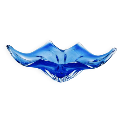 Coupe, vide-poche Josef Hospodka Chribska Bohême bleu cobalt 1960