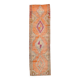 Pink & Orange Oriental Pattern Turkish Runner Rug, 90x306Cm
