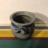Lot 5 old blue sandstone 3 pots - carafe - vintage decoration tonneau