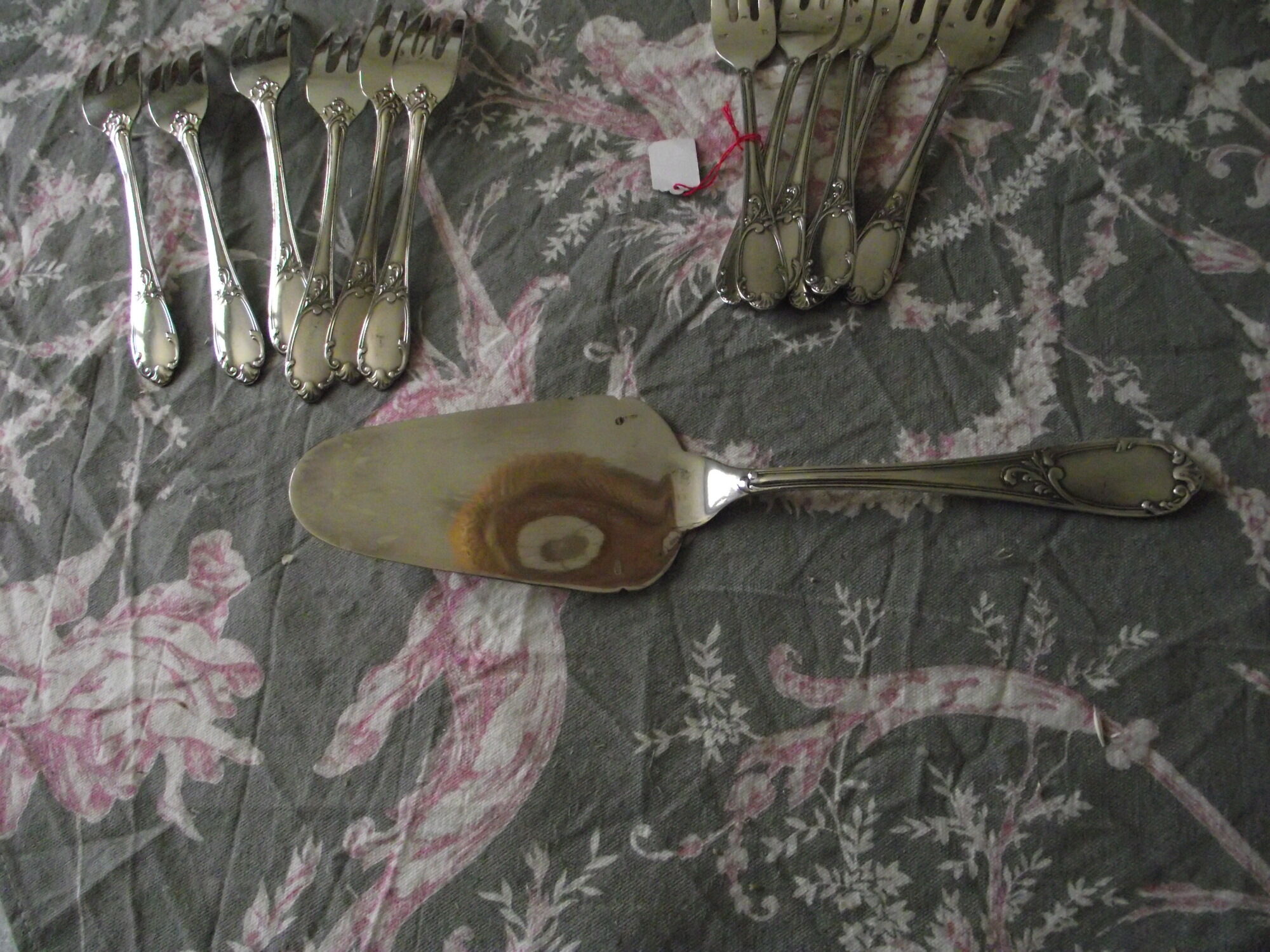 13 silver metal dessert service by francois frionnet