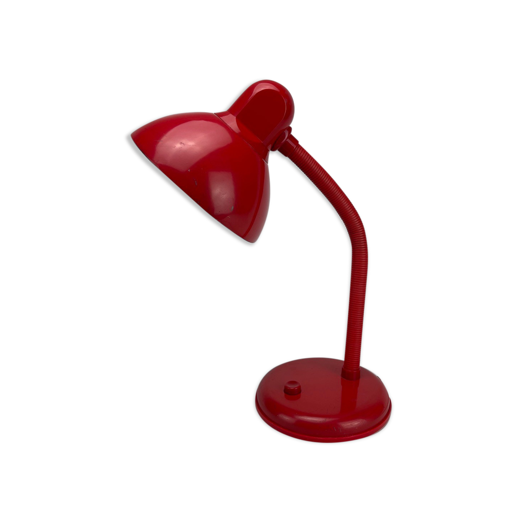 Lampe De Bureau Vintage Métal – Rouge – Bi-directionnelle – Occasion