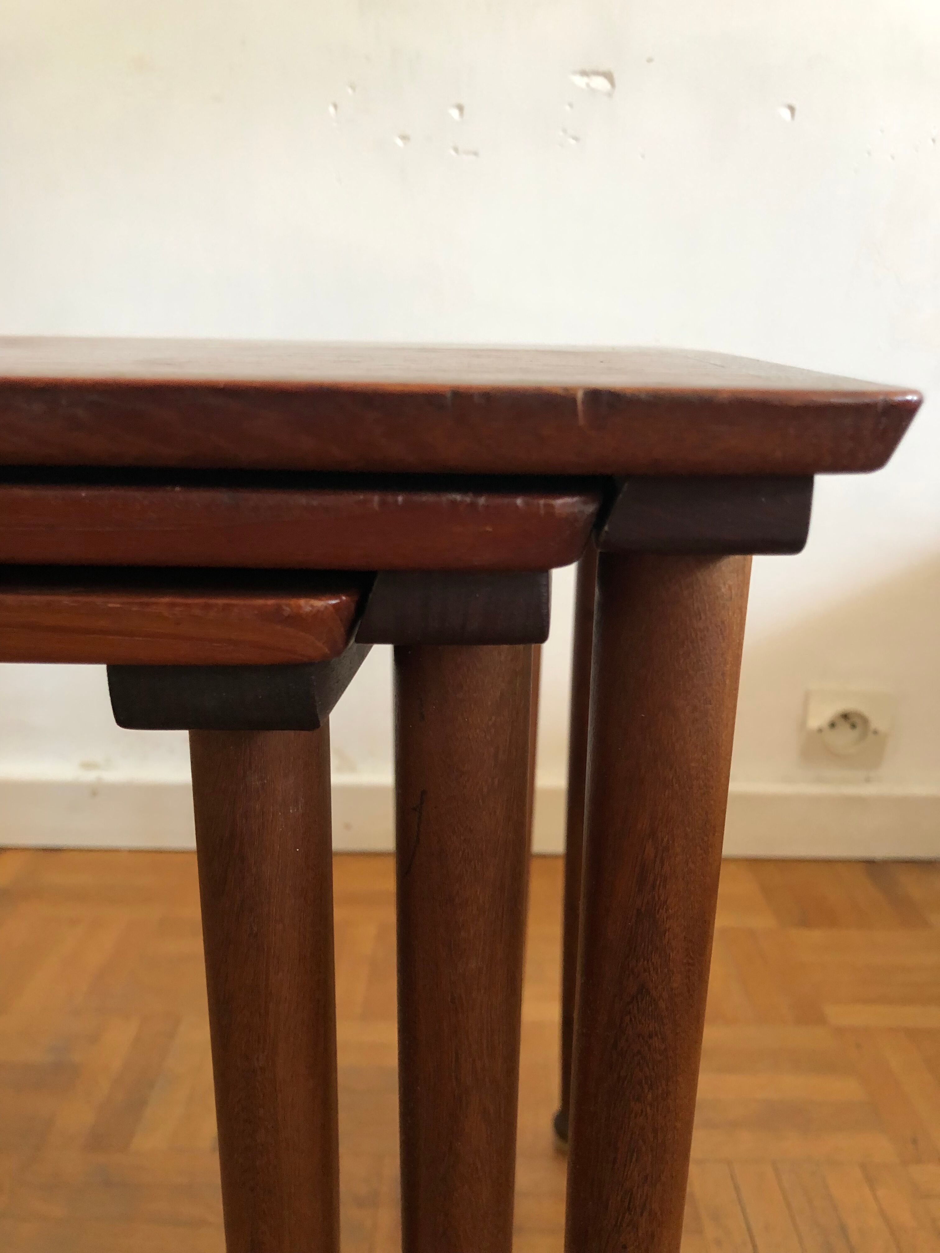 Scandinavian nesting tables Mobelintarsia